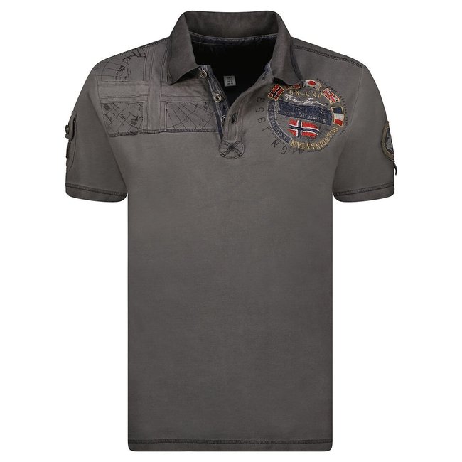 Kinflat Short-Sleeved Polo Shirt, black, GEOGRAPHICAL NORWAY