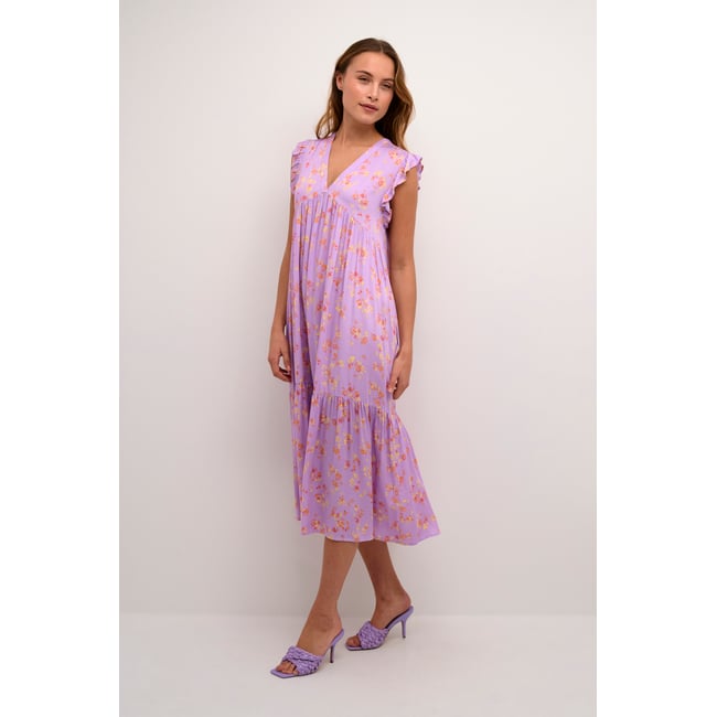 Dress violet floral lavender flower <span itemprop=