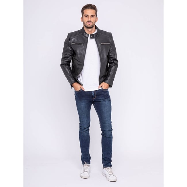 Blouson Cuir Motard Bikero - RITCHIE