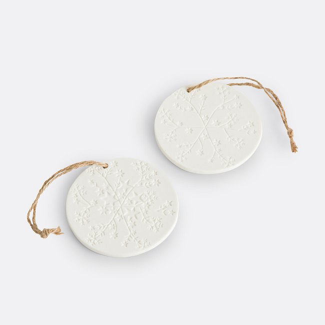 Lote de 2 decorações para pendurar, Caspar branco <span itemprop=