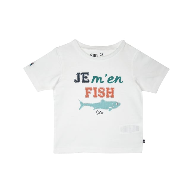 Tee shirt giuseppe manches courtes enfant blanc <span itemprop=