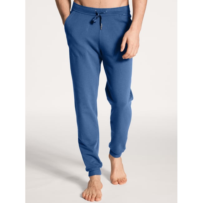 Pantalon de pyjama avec poches latérales Coton REMIX XTRA bleu indien <span itemprop=