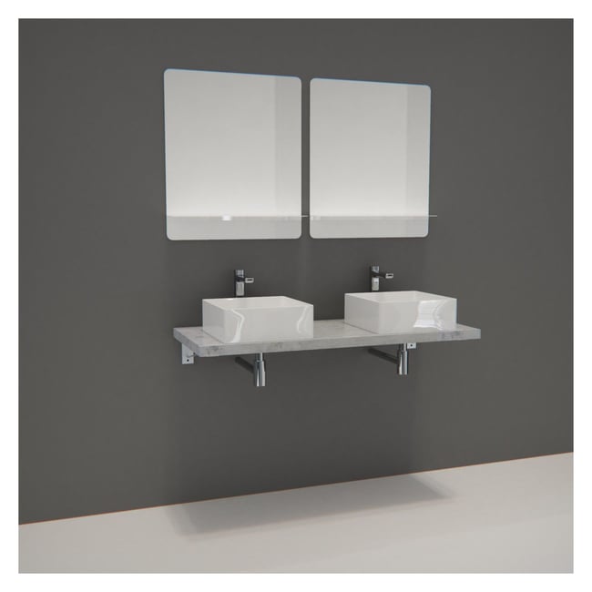 Meuble double + vasque + miroir WILL - MOB IN