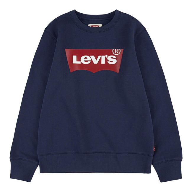 Sweat col rond bleu marine <span itemprop=