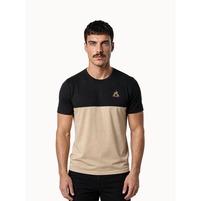 T-shirt en jersey de coton colorblock NOEL black <span itemprop=