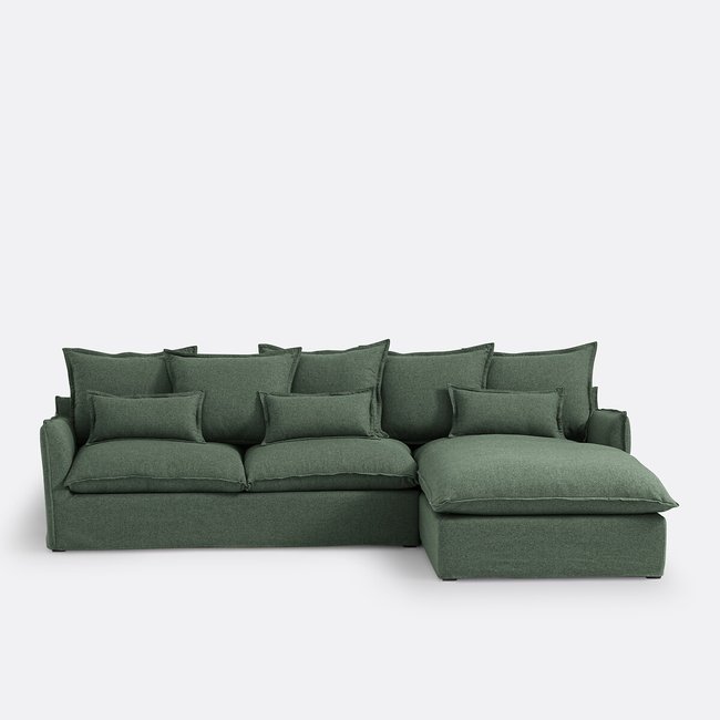 Canapé d'angle, 4 places, en polyester, ODNA - LA REDOUTE INTERIEURS