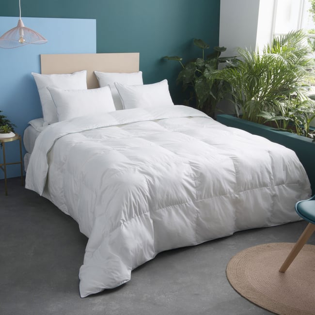Couette LEGERE Préserve les océans - Coton - Lucette Couleur blanc <span itemprop=