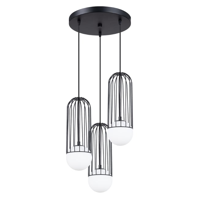 Lustre Acier Noir G9 3 Brina Couleur noir <span itemprop=