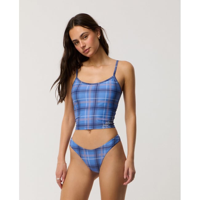 Tankini ARCHIVE PLAID blue <span itemprop=