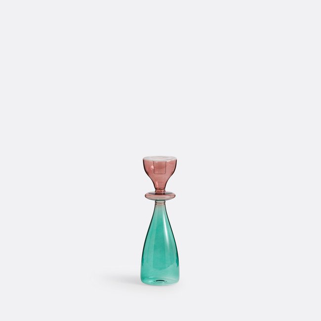Boamia 24cm High Glass Candlestick, multi-coloured, LA REDOUTE INTERIEURS