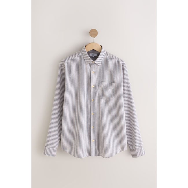 Chemise à manches courtes et rayures rose <span itemprop=