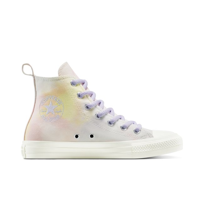 Baskets CHUCK TAYLOR ALL STAR WASHED COLOR bleu myrtille glacée/rose/jaune <span itemprop=