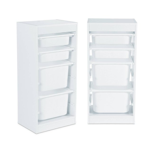 Meuble de rangement enfant 4 bacs de rangement (lot de 2) SORA X2 - SWEEEK
