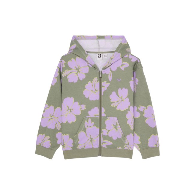 Sweat capuche zippé TWENTY FIVE MILES. vert oil green hippy shake <span itemprop=