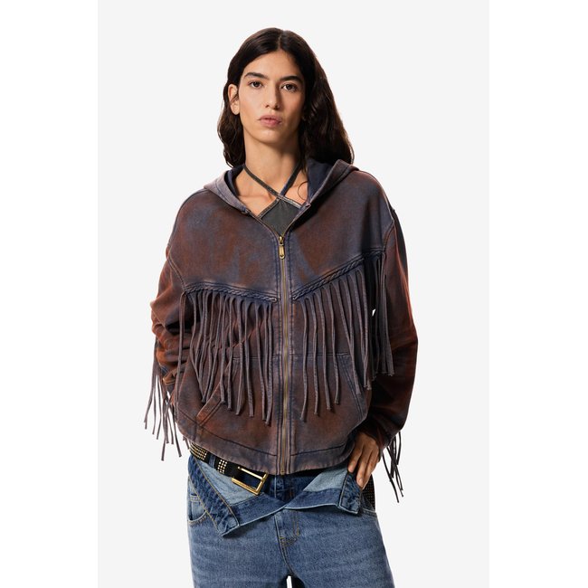 Sweat-shirt oversize Masha Popova bleu <span itemprop=