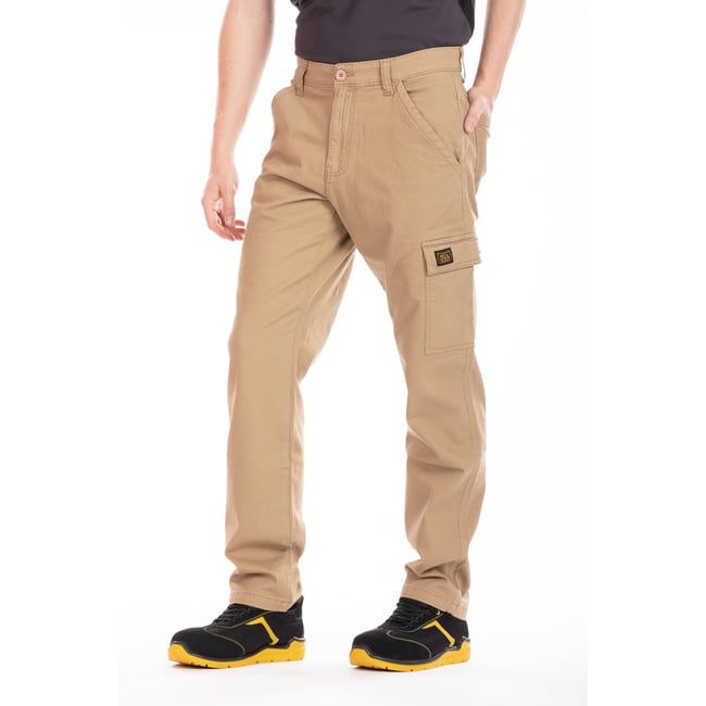 Pantalon de travail coupe charpentier stretch CARP beige <span itemprop=