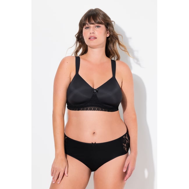 Brassière en dentelle avec bonnets souples noir <span itemprop=