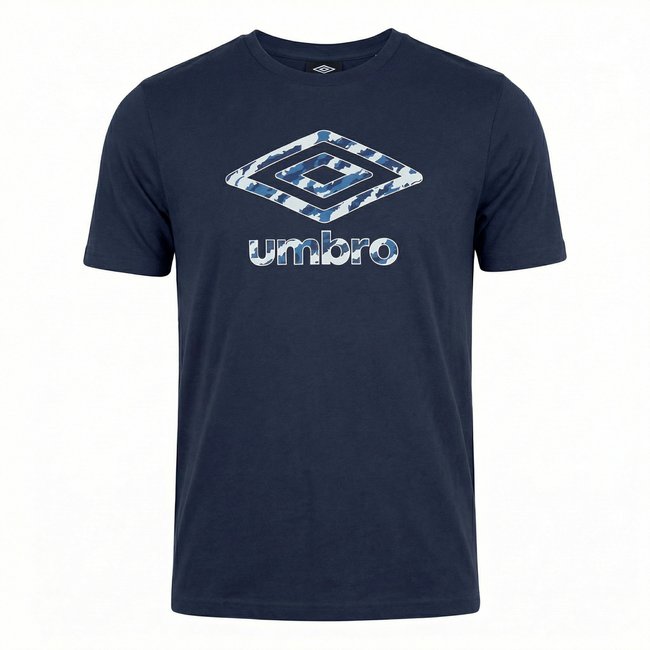 Tee shirt en coton bleu marine/camouflage <span itemprop=