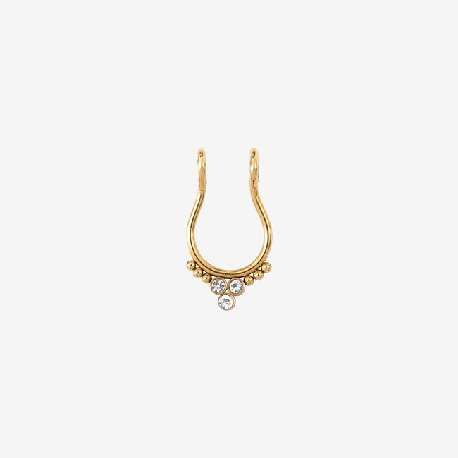 Bague nez véda - candy blanc <span itemprop=