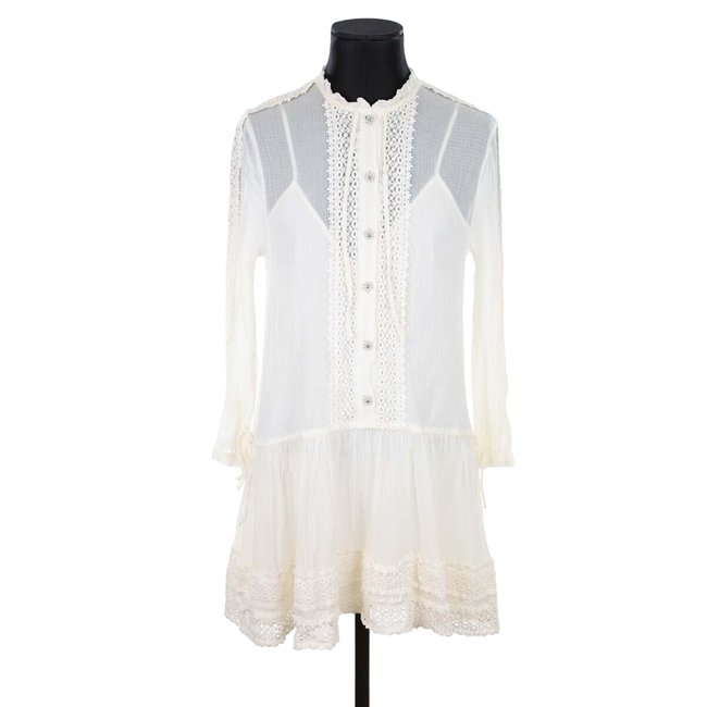Robe en coton - Très Bon État blanc <span itemprop=