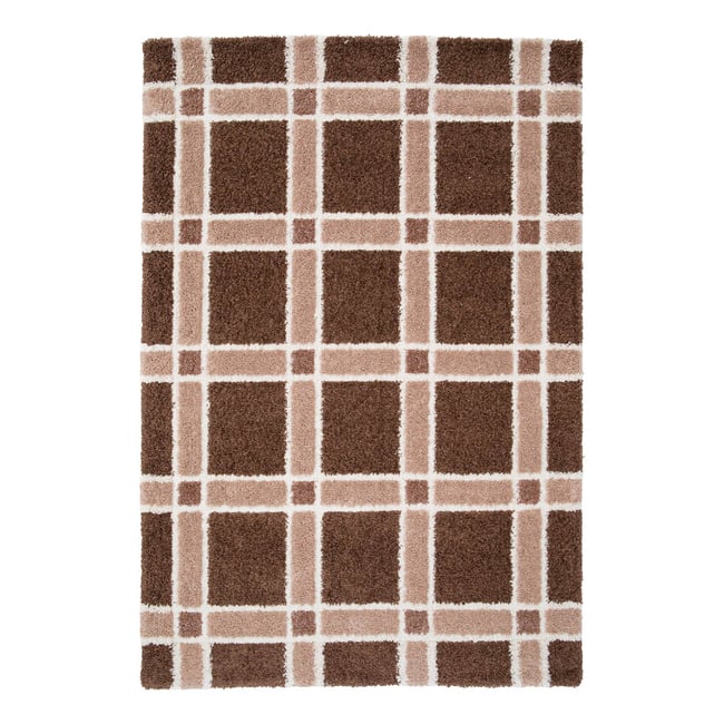 Tapis intérieur rectangulaire contemporain MIRO Couleur rose / marron <span itemprop=