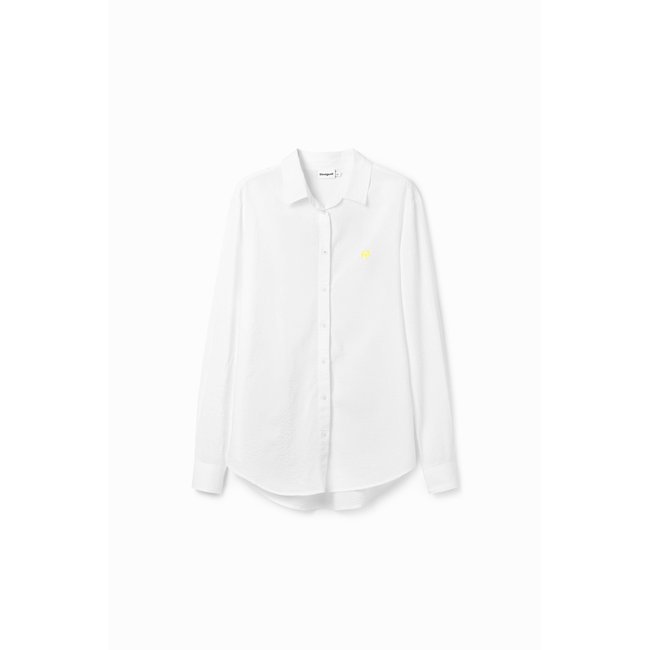 Chemise rayures texturée blanc <span itemprop=