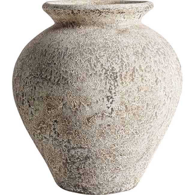 Vase vintage en céramique Couleur brun clair vieilli <span itemprop=