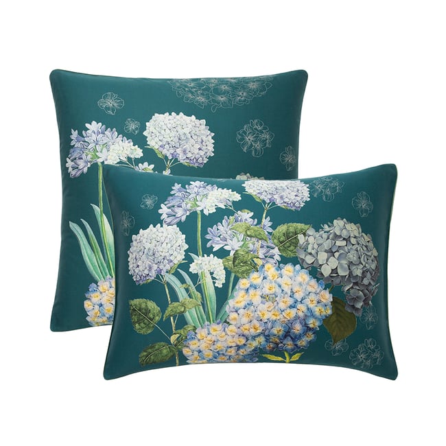 Taie d'oreiller satin de coton MAELYS SATIN canard <span itemprop=