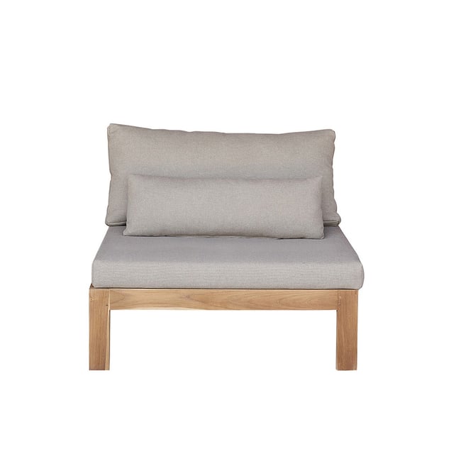 Fauteuil de jardin en teck massif taupe  PALMA taupe <span itemprop=