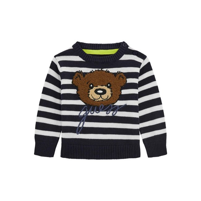 Pull Brodé blau multi <span itemprop=