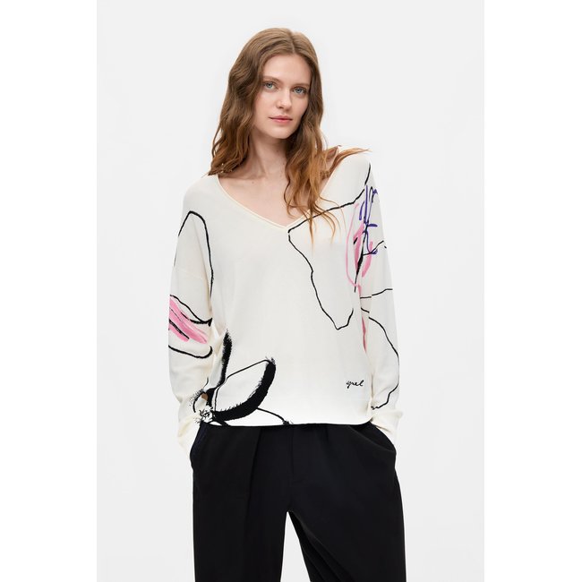 Pull imprimé en maille fine - DESIGUAL