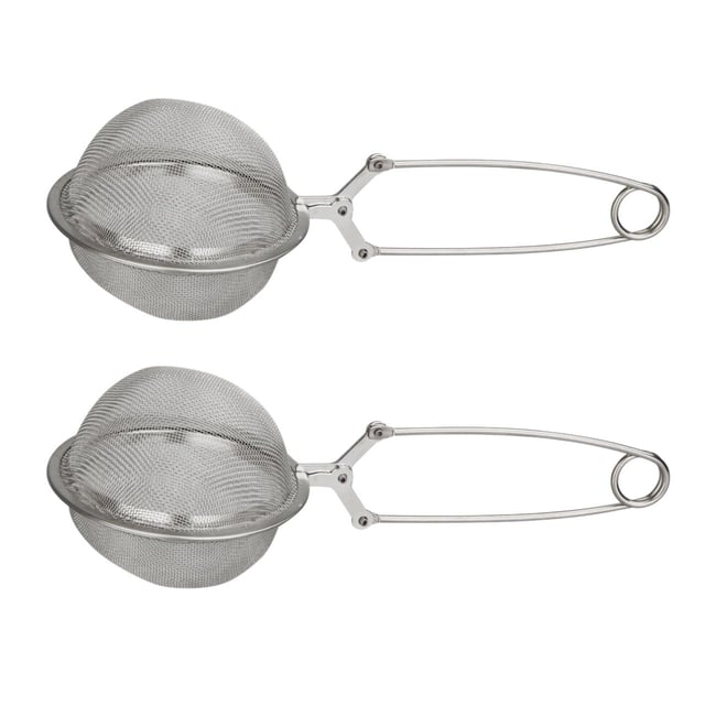 Ensemble de 2 Boules à thé type Pinces à thé en inox inox <span itemprop=