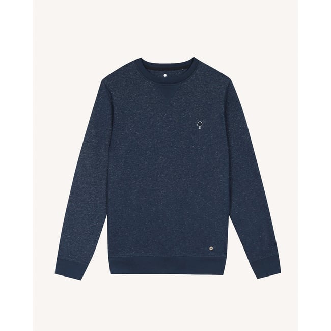 Sweat coton DONON bleu marine <span itemprop=