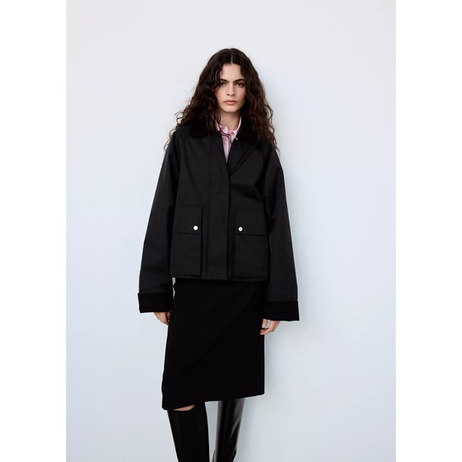 Parka coton en velours côtelé - MANGO
