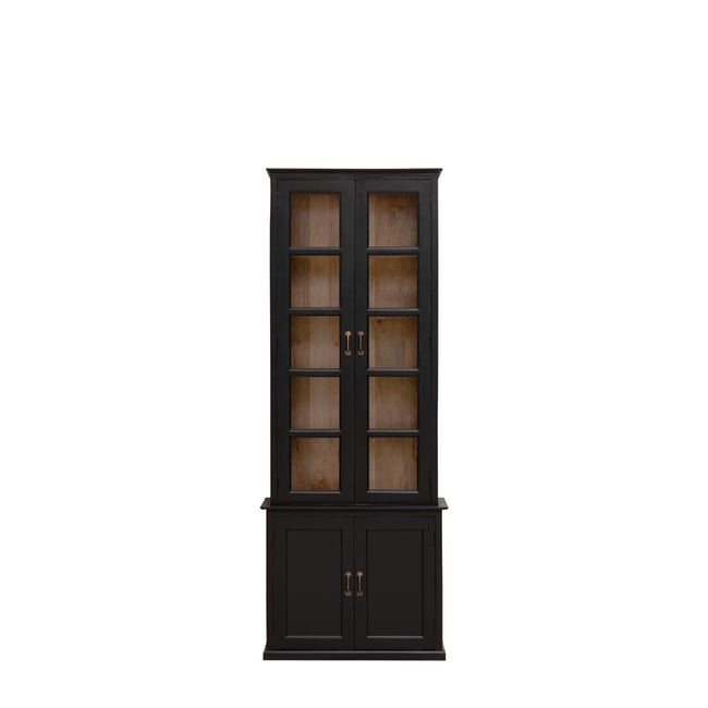 Petite vitrine en bois AURIAC Couleur noir <span itemprop=