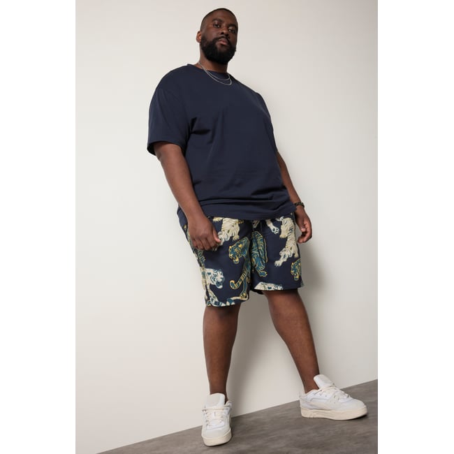 Short de bain, collection Beachwear bleu marine <span itemprop=