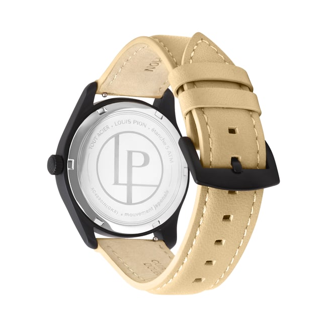 Montre Louis Pion « Adrien » Automatique Homme - Boîtier Et Bracelet Acier Noir - Étanche 100m