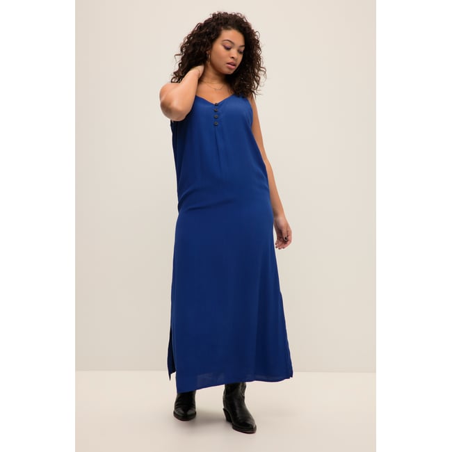 Robe Maxi Sans Bretelles Bleu Blanc Yidarton Taille XL - Imprimé Fleuri - Occasion Très Bon État