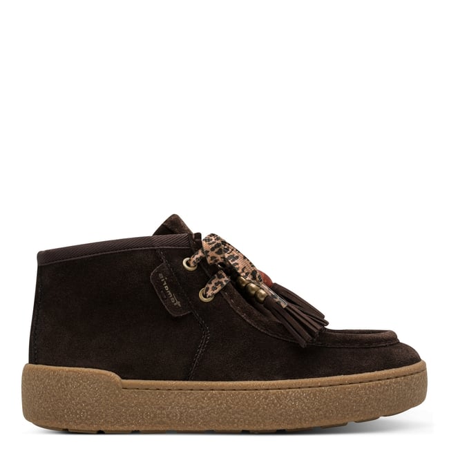 Basket en cuir marron mocca <span itemprop=