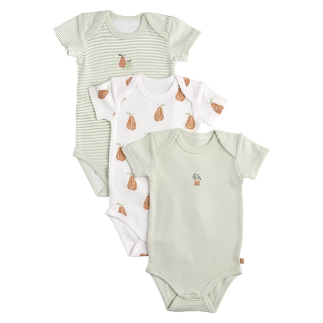 Lot De 3 Bodies Pour Bébé NEXT - Blanc, En Coton Mélangé Tencel - Doux Pour La Peau, Respirant - Boutons-pression Sans Nickel
