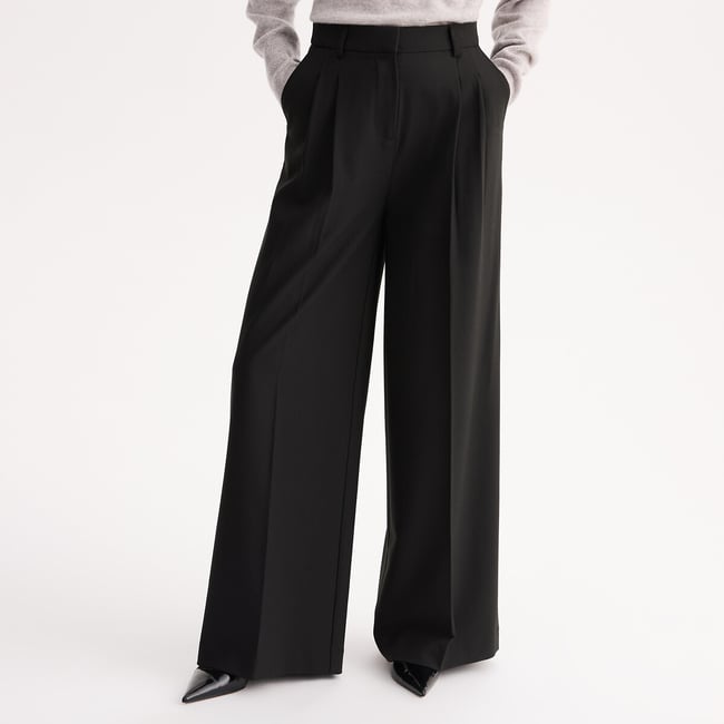 Pantalón ancho, talle alto - ANNE WEYBURN