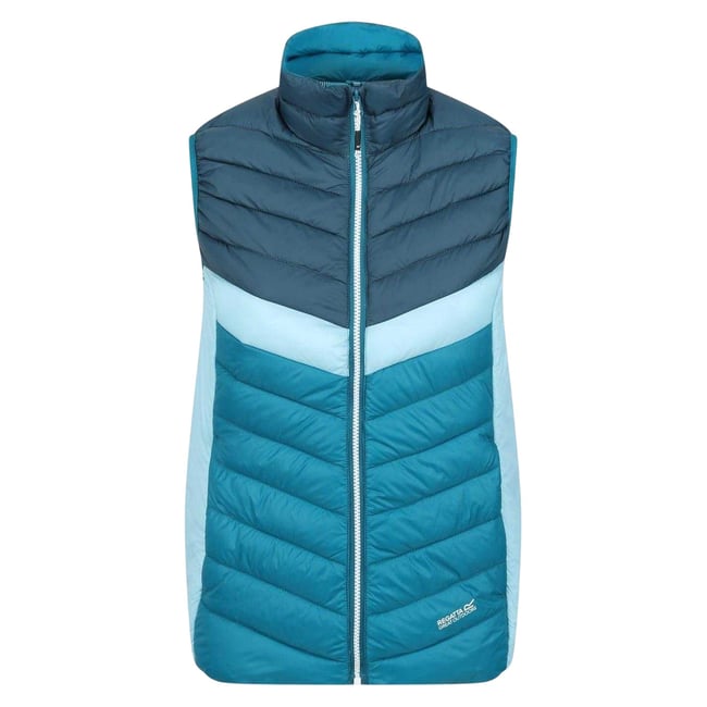 Veste matelassée sans manches motif/style blocs de couleurs HARROCK bleu sarcelle foncé / bleu sarcelle sombre <span itemprop=