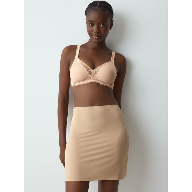 Soutien-gorge sans armatures Modern Lace + Cotton beige <span itemprop=