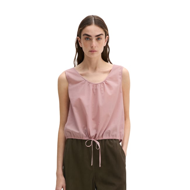 Blouse sans manches regular en voile de coton doux - MARC O'POLO