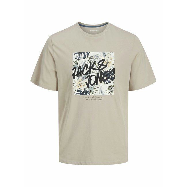 Logo Print T-Shirt with Crew Neck - JACK & JONES