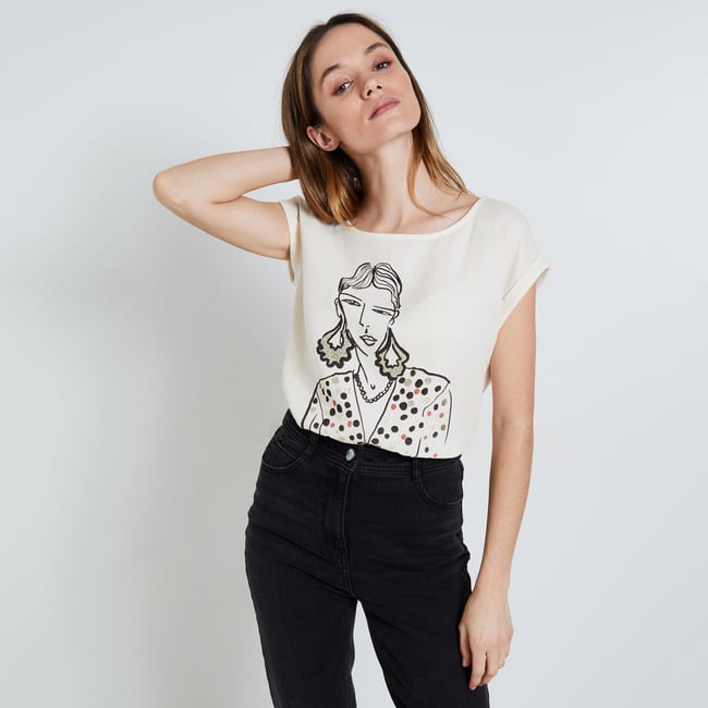 Chemisier Forever 21 Gris Clouté Manches Courtes - Taille L, Occasion Excellent état