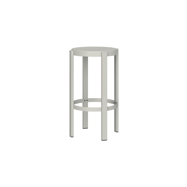 Tabouret de bar en acier robuste DOON Couleur gris galet <span itemprop=