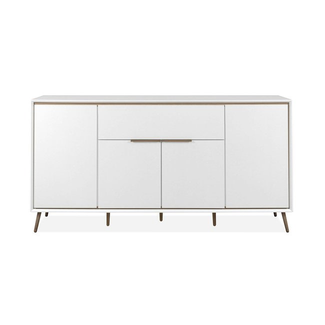 Buffet blanc moderne 4 portes 1 tiroir AVIO Couleur blanc <span itemprop=