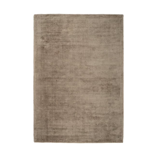 Tapis rectangulaire en viscose, BRIDGET Couleur taupe <span itemprop=