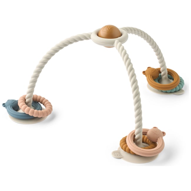Hochet d'activités Soren beige, rose, bleu <span itemprop=